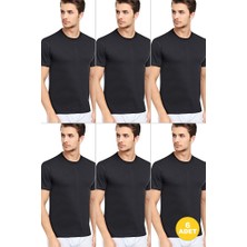 Cnt Erkek Slim Fit Sıfır Yaka Fanila T-Shirt 6'lı Paket