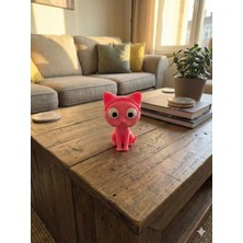 Etkrtl - Sevimli Dekoratif Pembe Kedi Gözlük Masaüstü Tutucu