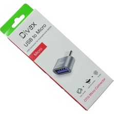 Divex USB To Micro Otg Micro Konnektör Gri DO-180