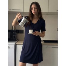 Maternel Ipeksi Dökümlü Emzirme Özellikli Lohusa Geceliği