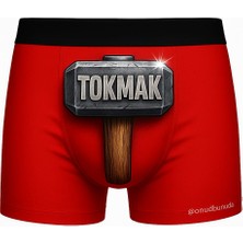 Onudabunuda Baskılı Erkek Boxer Büyük Tokmak Desenli Komik Eğlenceli Mizahi Esprili Pamuklu Likralı Rahat Kesim