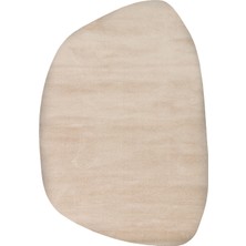 Kalesta Halı Soft Fluid 03 Beige Serbest Formlu Düz Halı Hav Toz Vermez Yumuşak Tuşeli Modern Şık Salon Halısı