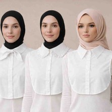 Butik Ayvitrin Kadın Iç Aksesuar Gömlek Yaka 3 Lu Set