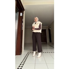 Semra İlhan Yüksek Bel Pantolon Koyu Kahve