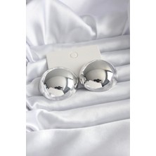 Inure Jewelry Pirinç Gümüş Renk Kadın Küpe