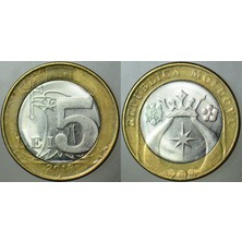 Banknoting Moldova 5 Ley 2018 Bimetal.