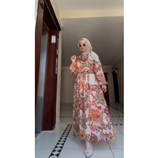 Semra İlhan Semra Ilhan Etnik Desenli Elbise Krem