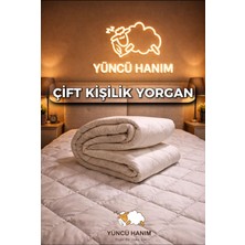 Çift Kişilik Merinos Kuzu Yünü Yorgan (%100 Saf Merinos Kuzu Yünü) 195 x 215 cm Ebat, 3000 gram