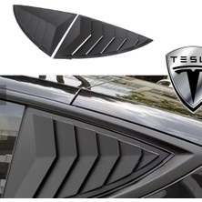 Ramm Tesla Model Y Yan Kelebek Camı Kapağı - 2 Adet - Mat Siyah