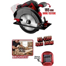 Retools Bordo 185 mm Şarjlı Daire Testere Kafa