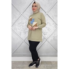 Pys Giyim Kadın Kombinli Taş Detaylı Tesettür Tunik