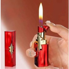 Bakımmarketi Lüks Görünümlü Ruj Şeklinde Kapaklı Çakmak Hediye