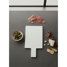 Marbello Şık ve Modern Beyaz Mermer Sunum ve Kesme Tahtası