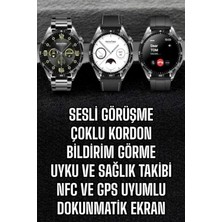 Narnuga Akıllı Saat Titreşimli Pusula Nabız ve Tansiyon Ölçer Nfc Uyumlu