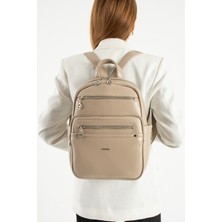 Mega Çanta Kadın Günlük Deri Sırt Çantası Çok Gözlü