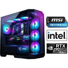 Xaser Velox X590 I9 14900KF 64GB Ddr5 Ram 2tb M.2 Nvme SSD 32GB RTX5090 Sıvı Soğutmalı Msı Oyuncu Oem Paket