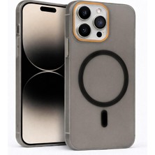 Vissona iPhone 15 Pro Uyumlu Magsafe Wireless Şarj Özellikli Mat Sert Arka Kapak Kılıf