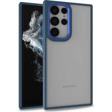 StilStoreTr Galaxy S22 Ultra Kılıf Stsr Flora Kapak-Mavi