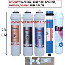 Netsu Ihlas su arıtma filtresi,Aura Cebilon UNİQUE(Dijital)-Uyumlu Muadil 5 Li Filtre Seti-