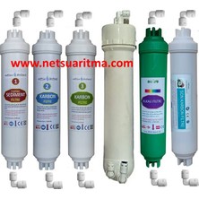 -Bms Uyumlu/Muadil Su Arıtma Cihazı Filtresi, 2(10) Inç (küçük) 6'lı Filtre Seti