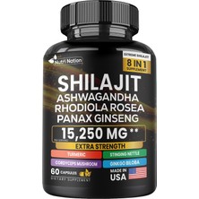 Shilajit Rhodiola Rosea Panax Ginseng 15,220 Mg 8-In-1 (60 Kapsül)