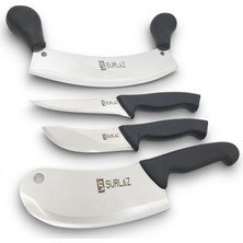 SürLaz Pratik Kebap Satır Zırh Bıçak Seti Mutfak Bıçağı Soğan Satırı