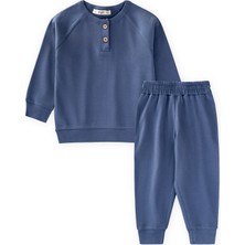 Cigit Reglan Kol Patlı Erkek Basıc Takım 1-5 Yaş İndigo Mavi