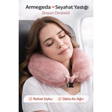 Armegeda Visco, Seyahat, Boyun, Yastığı, Rahat, Uyku,Pembe. Kadifemsi Yastık