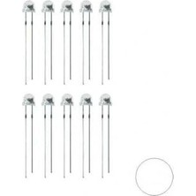 Voltaj 4.8mm Beyaz Mantar LED Paketi - 10 Adet