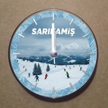 Bsb Sarıkamış Temalı Magnet Saat Buzdolabı Süsü Duvar Saati 10,5cm MS2002