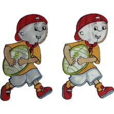 Seçilir 2 Adet Sevimli Çizgi Kahraman Nakışlı Arma ve Yama Patch Seti, - Çocuk Giysi Süsleme Model 2