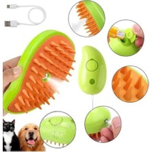 Braventa Collection Buharlı Kedi Köpek Fırçası Şarjlı Soğuk Buhar Tüy Tarağı Tüy Toplama Tarama Fırça Tarak