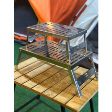 Çadır Dünyası 2'li Kamp Izgara Seti - Gıdaya Uygun Paslanmaz Krom - Taşıma Çantalı