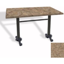 Dockers Çipa Döküm Ayak Masa 80X120 cm - (Werzalit, Wermodin ve Allzalit Tabla) - Edgy Wood