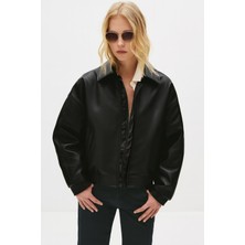 Delpino Oversize Kadın Deri Ceket
