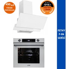 Afm Tech Eryes Fethy F-84  2'li Ocak ve Fırın Beyaz Turbolu Dijital Ankastre Set ( FM7701 + FM3301)