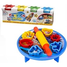 Carioca 2+Bebek 4X110 G Oyun Hamuru ve 8 Parça Sofralı Kalıp Seti
