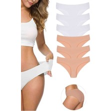 ModaSize 6 Adet Kadın Dikişsiz Lazer Kesim Esnek Iz Yapmayan Külot S3