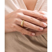 HAKAN GÜLER KUYUMCULUK 14 Ayar Altın Damla Model Ajda Yüzük