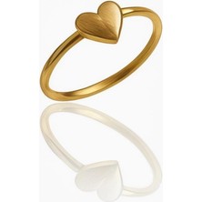 HAKAN GÜLER KUYUMCULUK Minimal Taşsız Kalpli Altın YÜZÜK(8MY00-24)