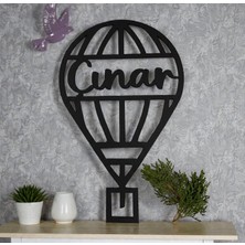 Pelince Kişiye Özel Isimli Balon Makrome Kasnağı - Bebek ve Çocuk Odası Kapı Süsü Isimliği - Dekoratif Balon Figürlü Duvar Süsü Makrome Malzemesi - Hastane Odası Kapı Isimliği (33X22 Cm)