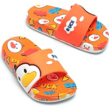 Gezer Ördek Desenli Kaydırmaz Taban Kız Çocuk Terlik