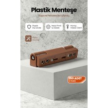 Özfırat Pvc Yapı Pvc Kapı & Pencere Menteşesi, Plastik - 90MM - Renk Seçenekli, (150 Adet Altınmeşe)
