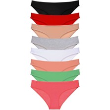 ModaSize 8 Adet Süper Eko Set Likralı Kadın Slip Külot Set 1