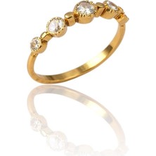 HAKAN GÜLER KUYUMCULUK Altın Sıra Taşlı YÜZÜK(8TY00-28)