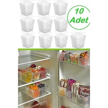Tasarım Evi 10 Adet Buzdolabı Kapak Içi Düzenleyici Organizer | Buzdolabı Içi Düzenleyici ve Banyo Organizeri