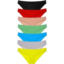 ModaSize 7 Adet Süper Eko Set Likralı Kadın Slip Külot Çok Renkli
