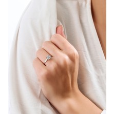 HAKAN GÜLER KUYUMCULUK Beyaz Altın Tek Taş Yüzük