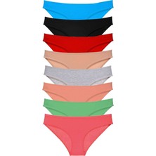 ModaSize 8 Adet Süper Eko Set Likralı Kadın Slip Külot Set 4
