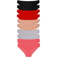 ModaSize 10 Adet Süper Eko Set Likralı Kadın Slip Külot 503